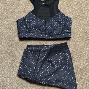 NWOT Lululemon space dot bra leggings set